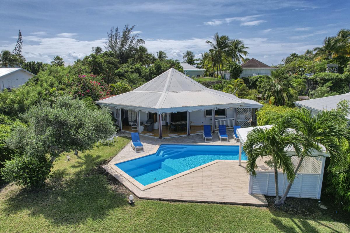 Villa à louer Saint François Guadeloupe__VUE PISCINE-1